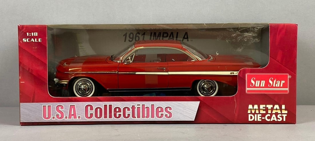 Sun Star U.S.A. Collectables 1961 Chevy Impala 1:18 Scale Die Cast Vehicle (1 of 5)