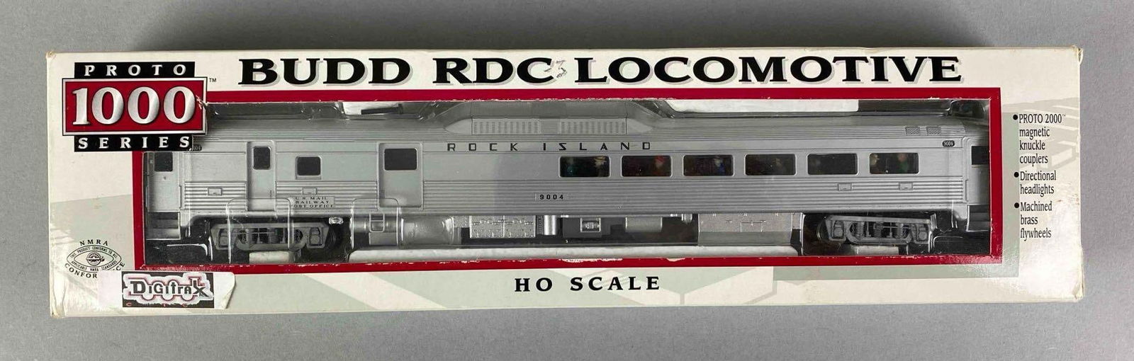 Proto 1000 Series Ho Scale RI Budd RDC Locomotive: Untested in original box, rock island, measures 12? in length