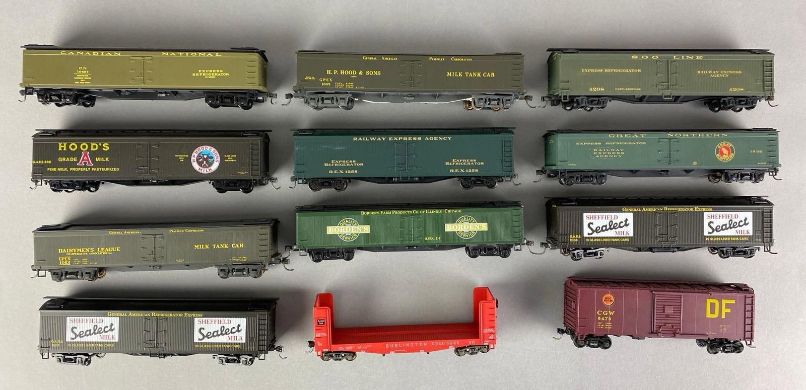 Group of HO Scale Model Train Cars (1 of 3)