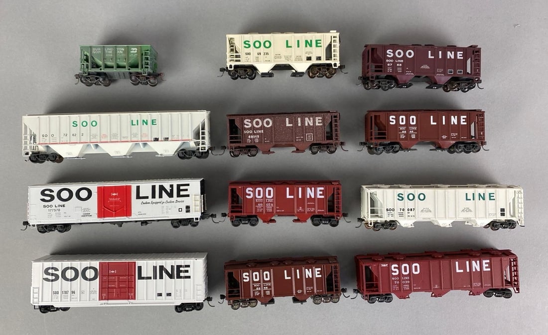 Group of HO Scale Model Train Cars (1 of 3)