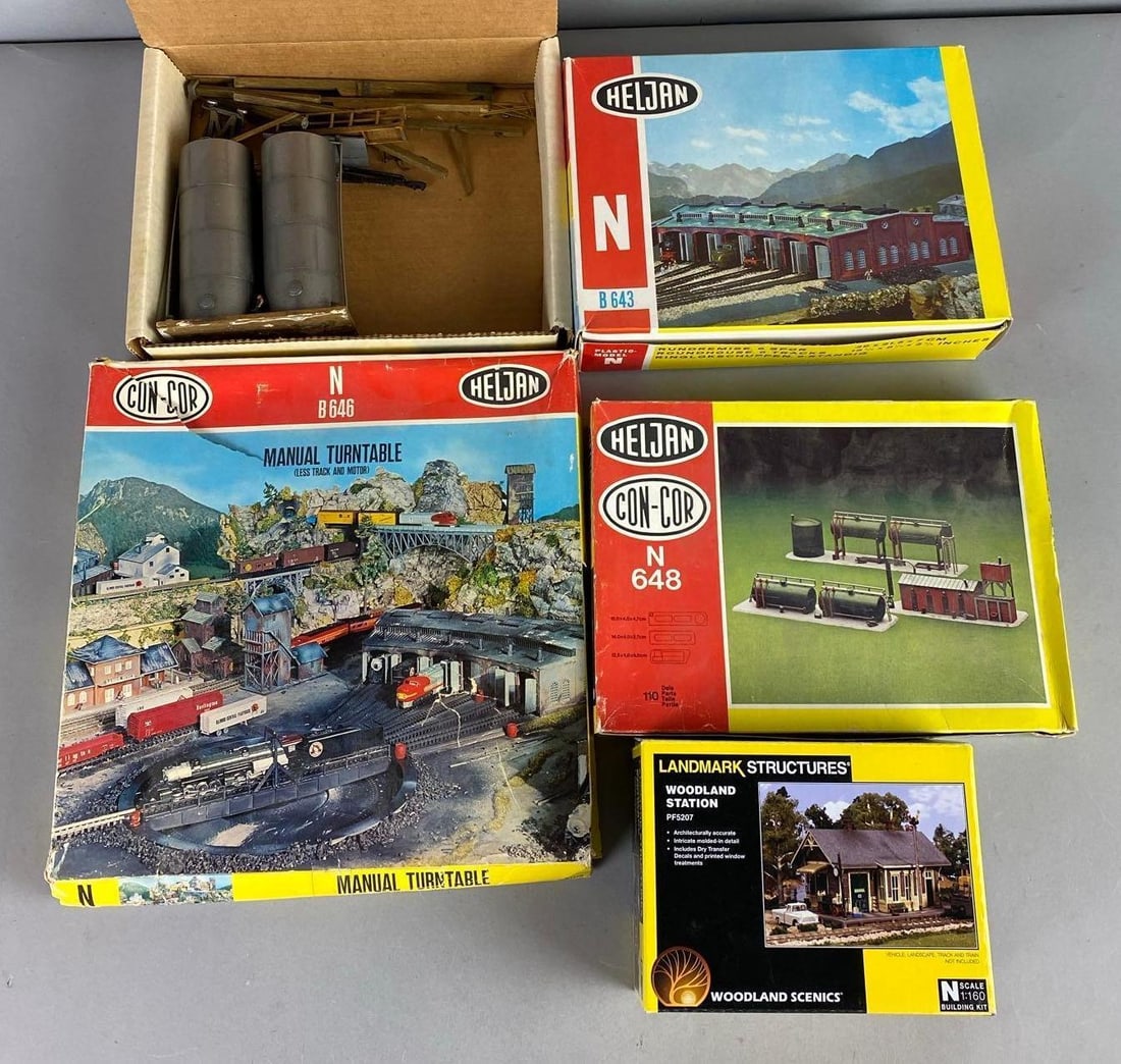 Group of 5 Con Cor Hejan N Scale Model Building and More (1 of 3)