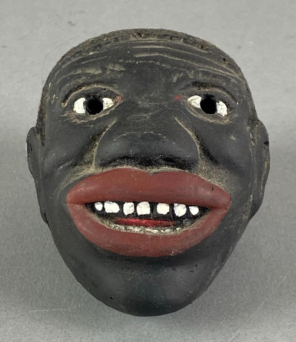 Vintage Black Americana Head Incense Burner: Measures 2 1/2” H x 3” W x 3” D