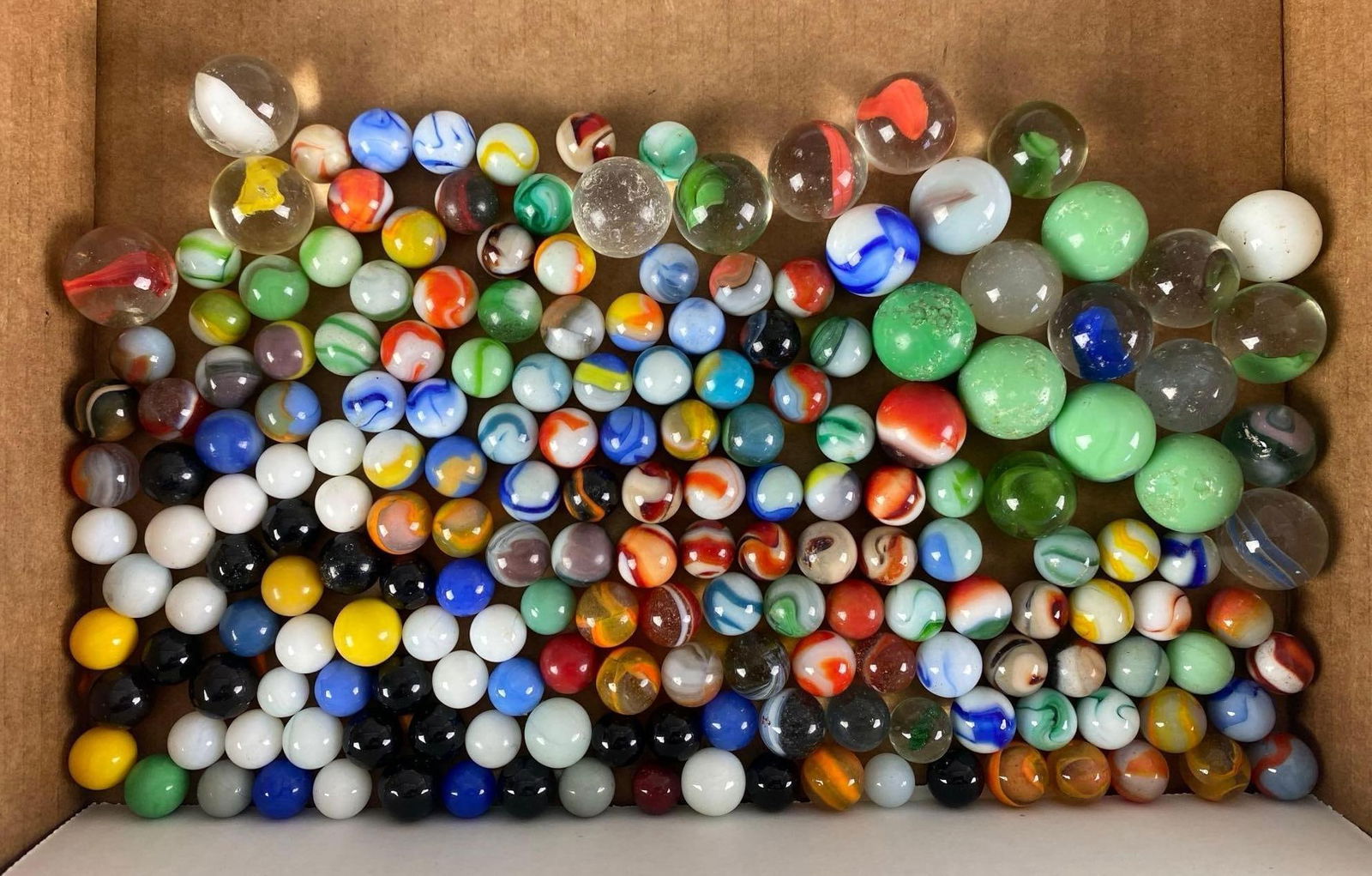 Group of 160+ Assorted Glass Marbles (1 of 3)