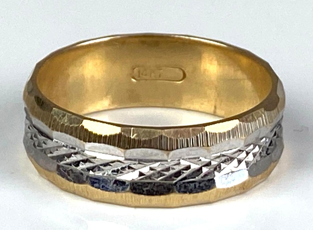 14K Yellow/White Gold Wedding Band (1 of 2)