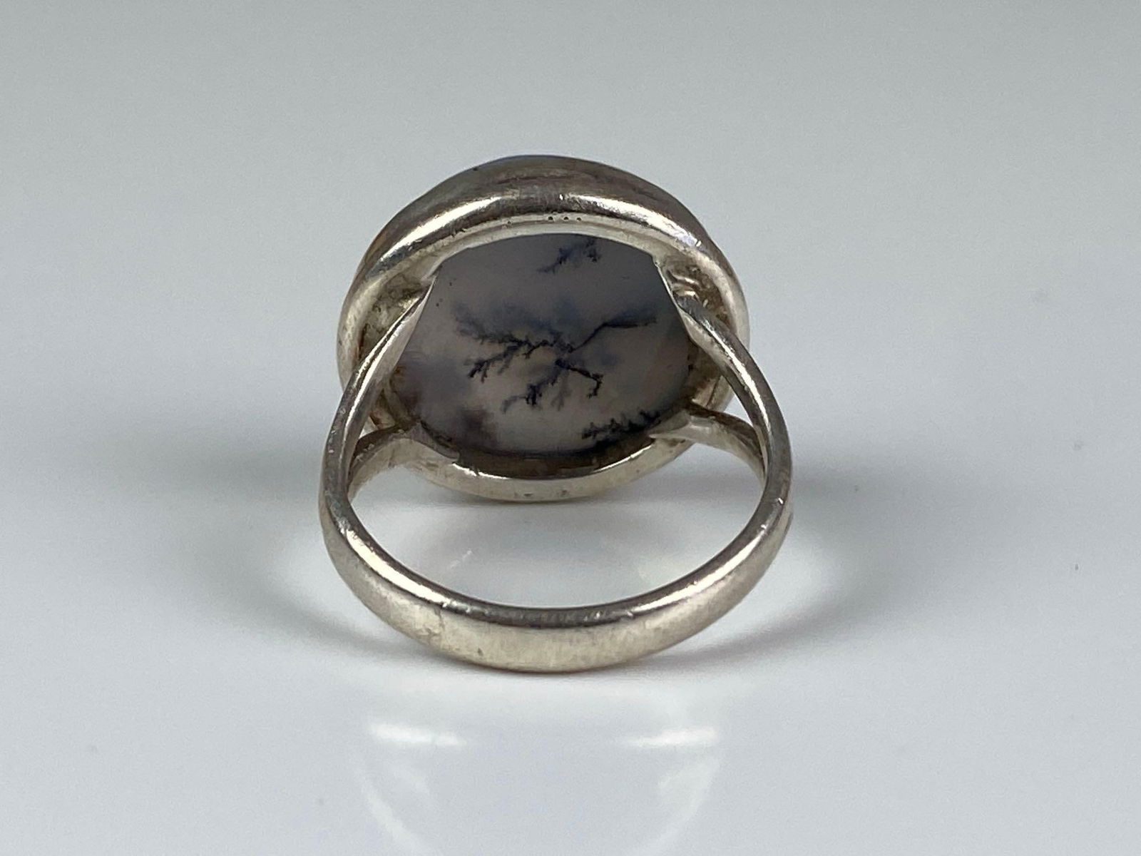 Sterling Silver Moss Agate Ring - 3