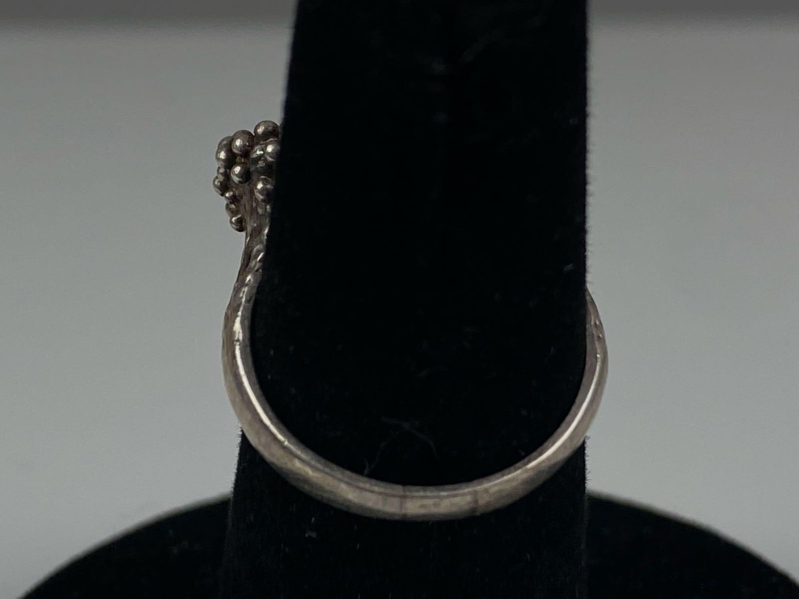 Sterling Silver Sapphire Wolf Head Ring - 3