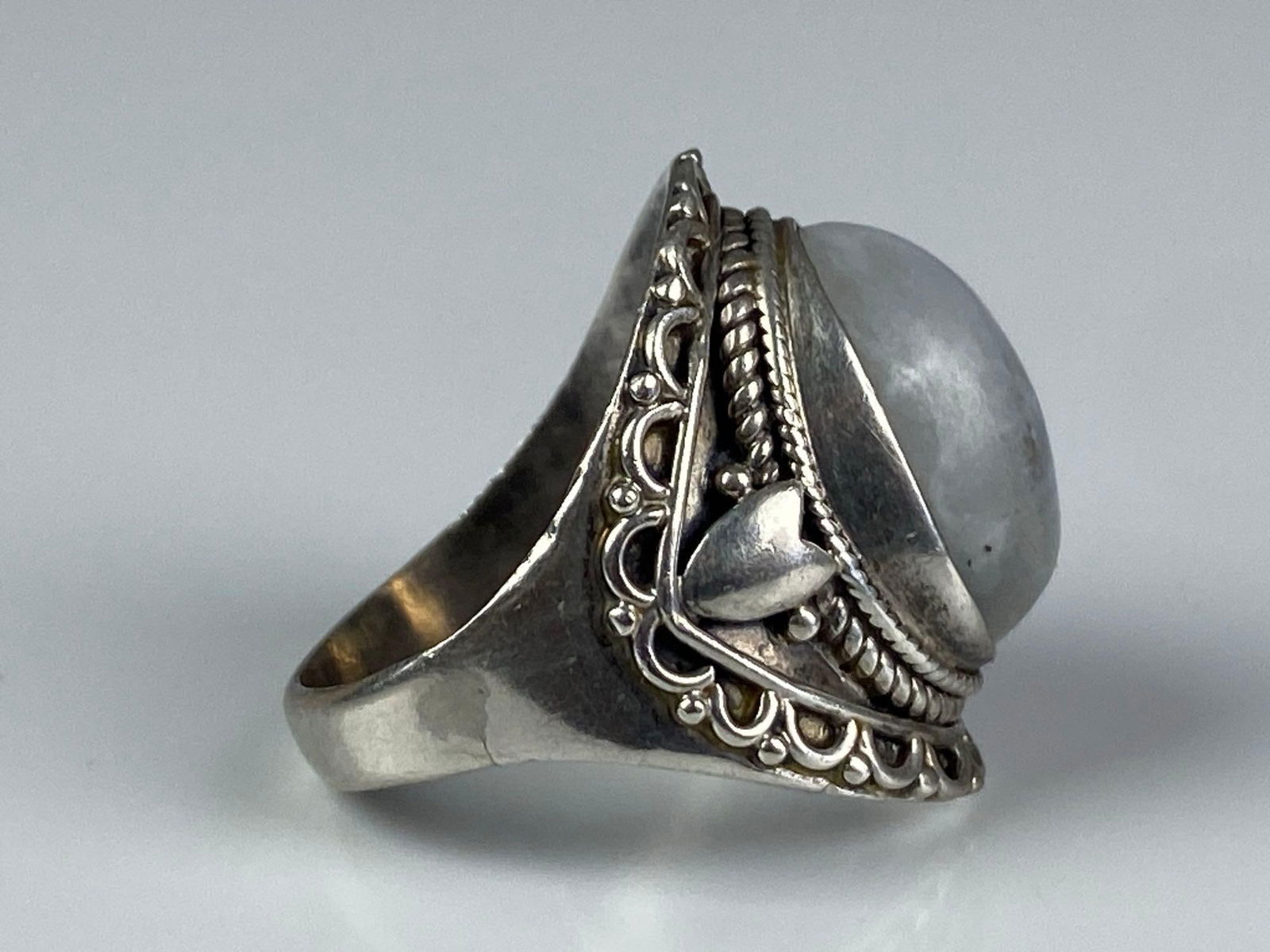 Sterling Silver Moonstone Ring - 4