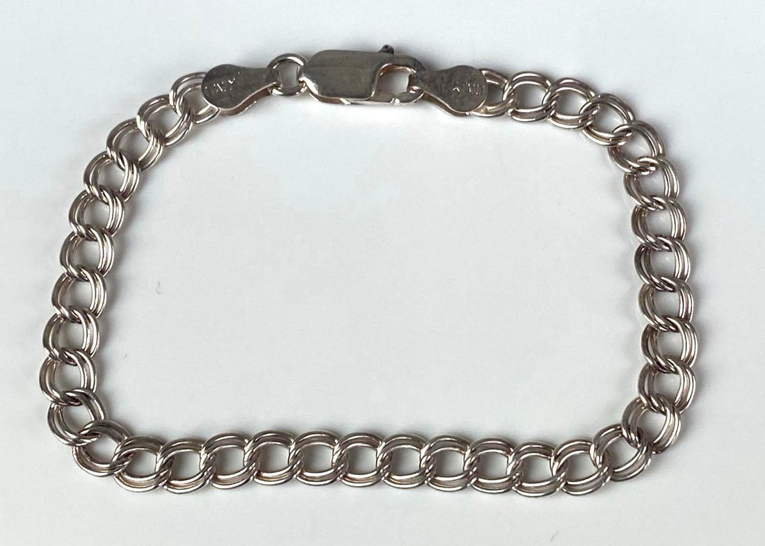 Italian Sterling Silver Chain Necklace: Measures 7” in length