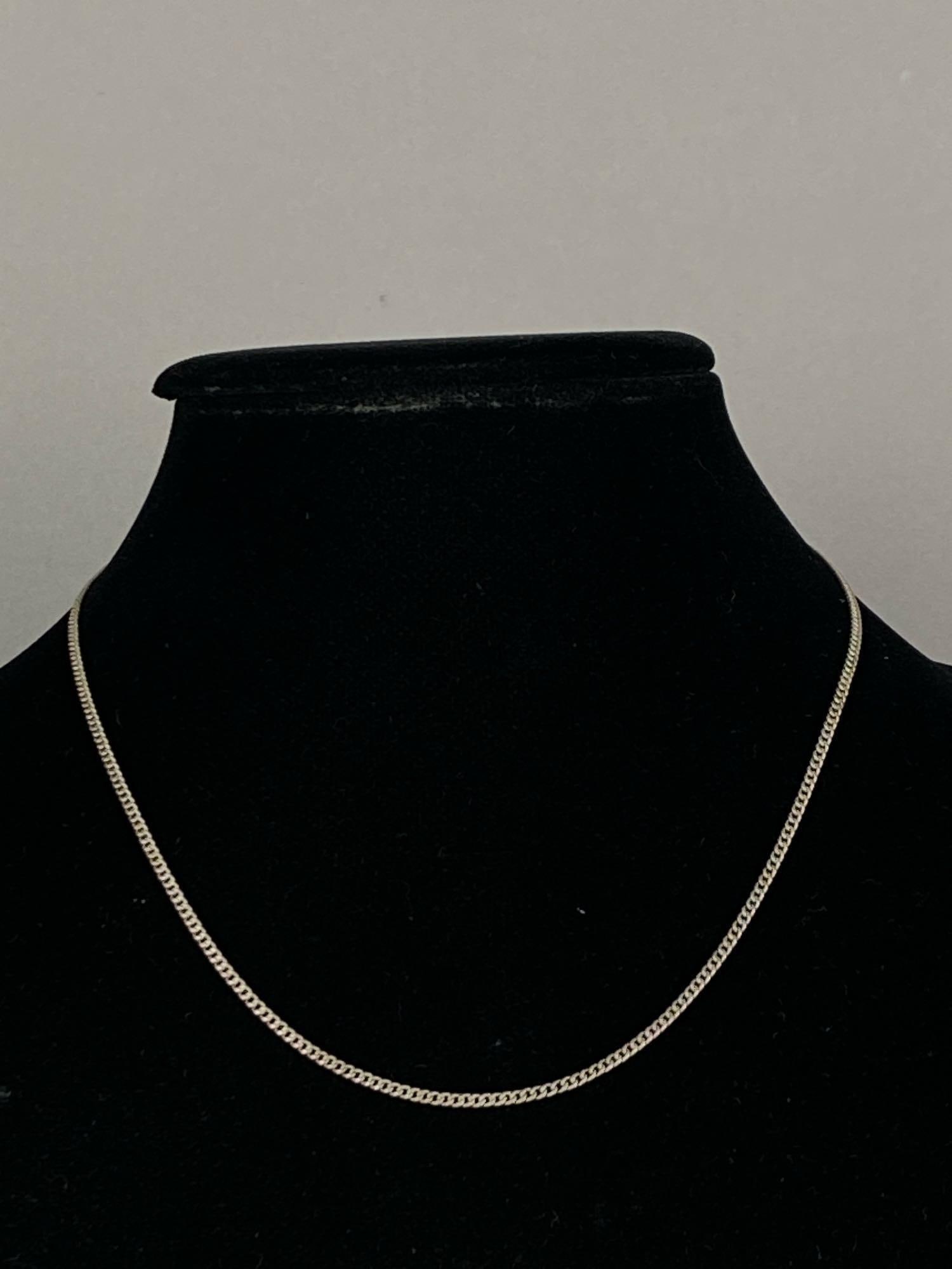 Sterling Silver Chain Necklace: Measures 18” in length
