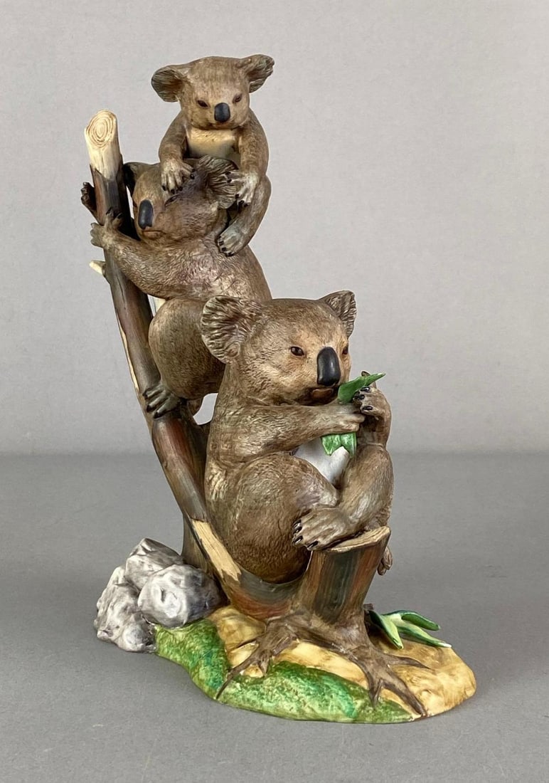 Lenox Koalas Australia Porcelain Figurine: Made in Japan, Wildlife of the seven continents series, measures 7 1/2” H x 6” W x 3” D