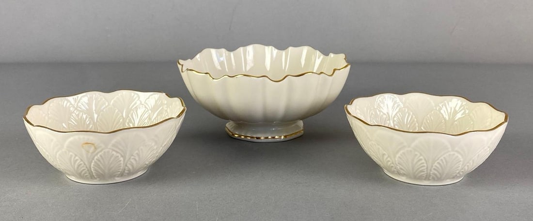 Group 3 Lenox Porcelain Bowls: Group 3 Lenox Porcelain Bowls, All marked on base, measures 2 1/2” H x 6” W