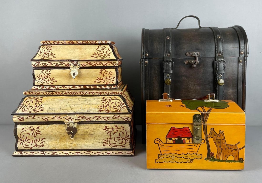 Group of Vintage Wood Boxes (1 of 3)