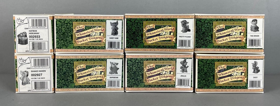 Group of The Whimsical World of Pocket Dragons Figurines: Includes candy cane, daisy, superstar