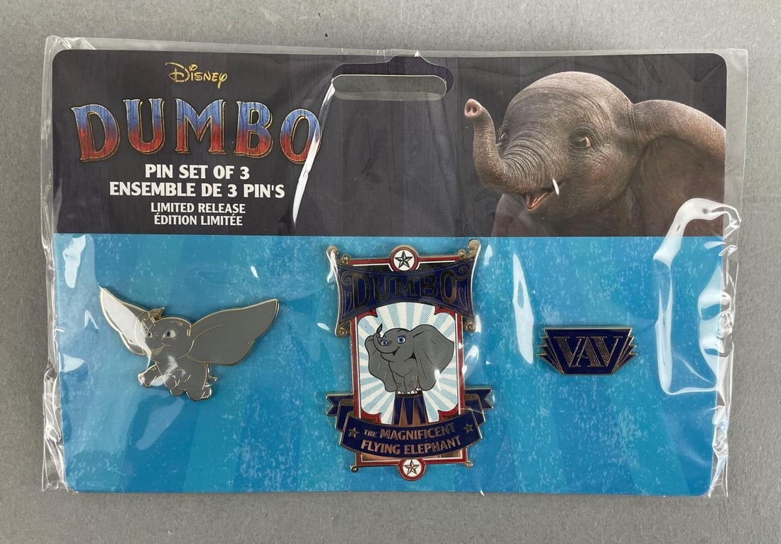 Limited Release Disney Dumbo Enamel Pin Set: 2019 official pin trading