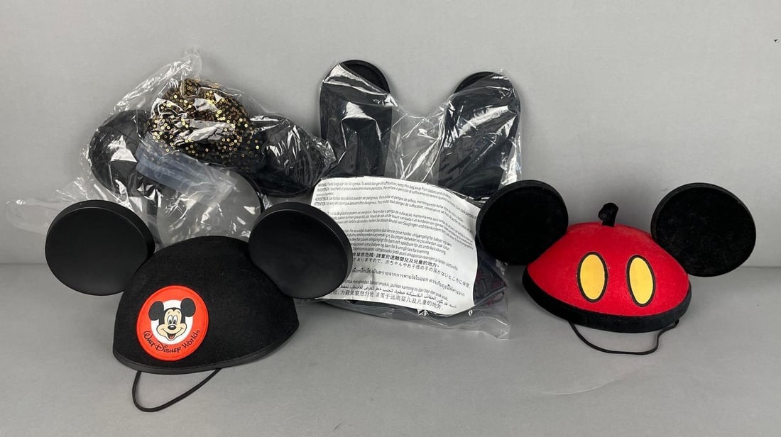 Group of Walt Disney World Mouse Ear Hats: Includes 50th Minnie ears, oswald