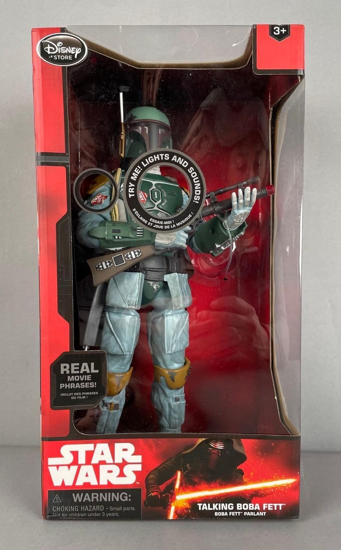 Disney Store Star Wars Talking Boba Fett: New in original packaging 14" tall