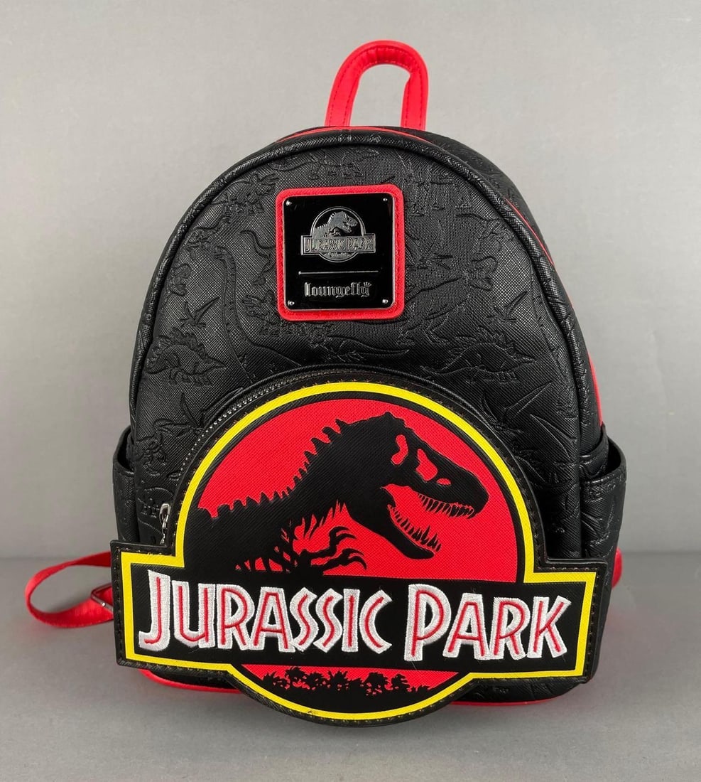 Loungefly Jurassic Park Mini Backpack: Measures 10 1/2" x 9" x 6 1/2"