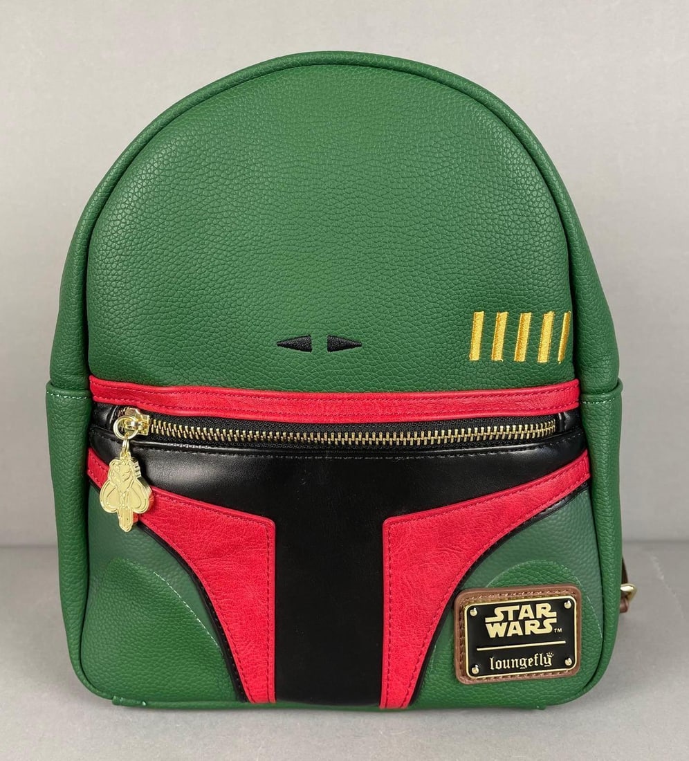 Loungefly Star Wars Boba Fett Mini Backpack: Measures 10 1/2" x 9" x 6"