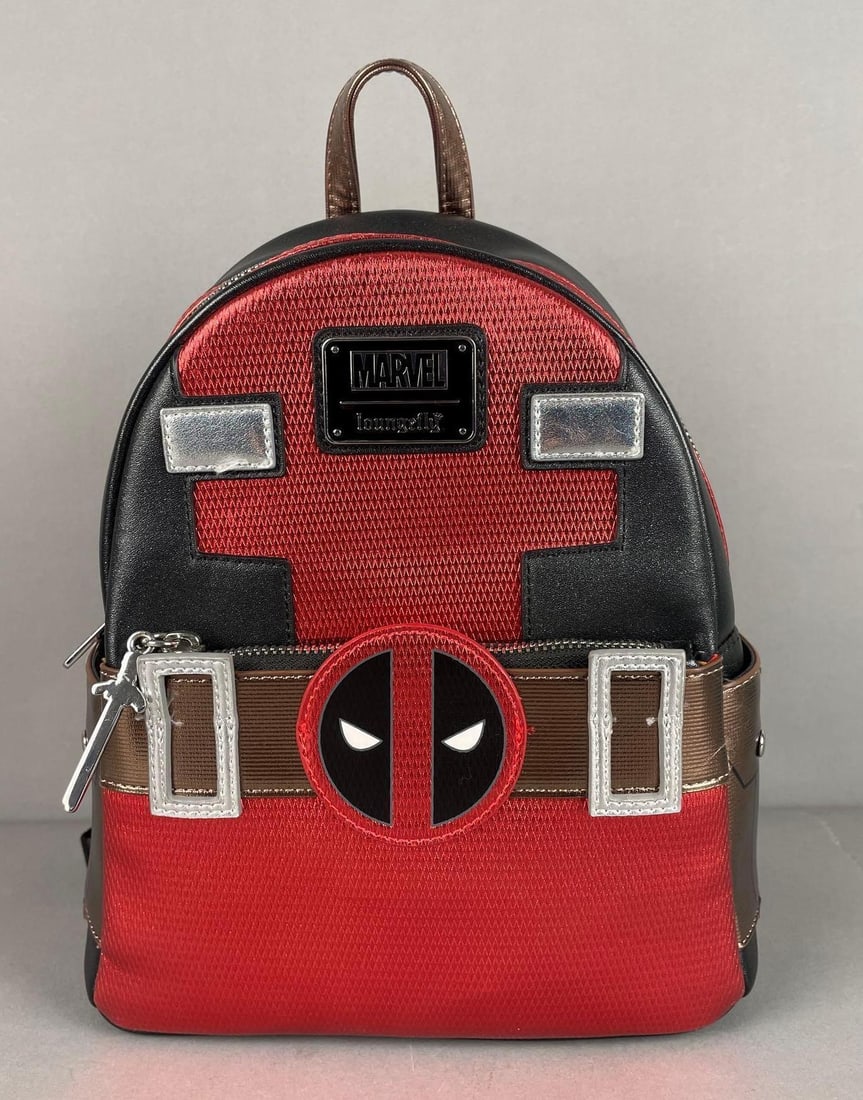 Loungefly Marvel Deadpool Mini Backpack: Measures 11" x 9" x 6"