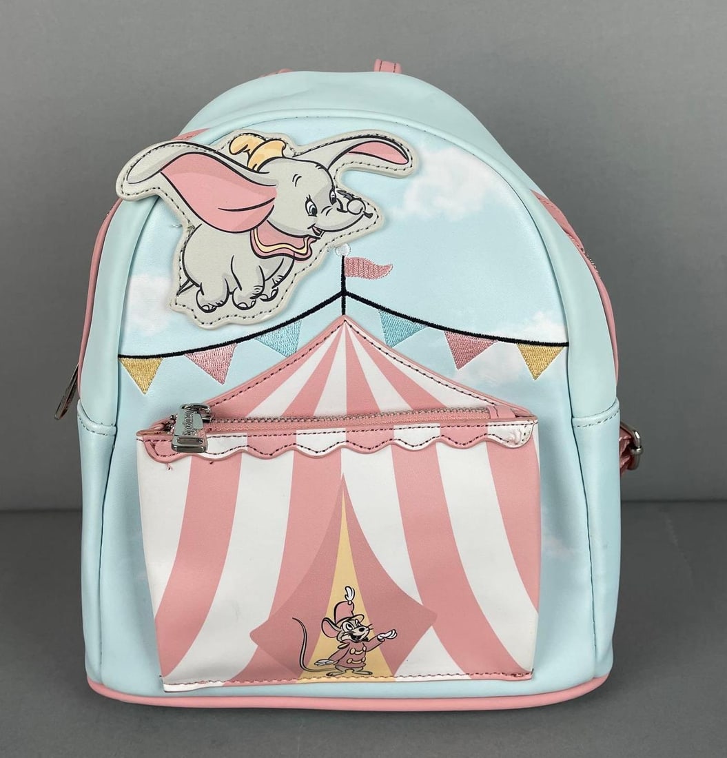 Loungefly Disney Dumbo Mini Backpack: Measures 10 1/2" x 9" x 6"