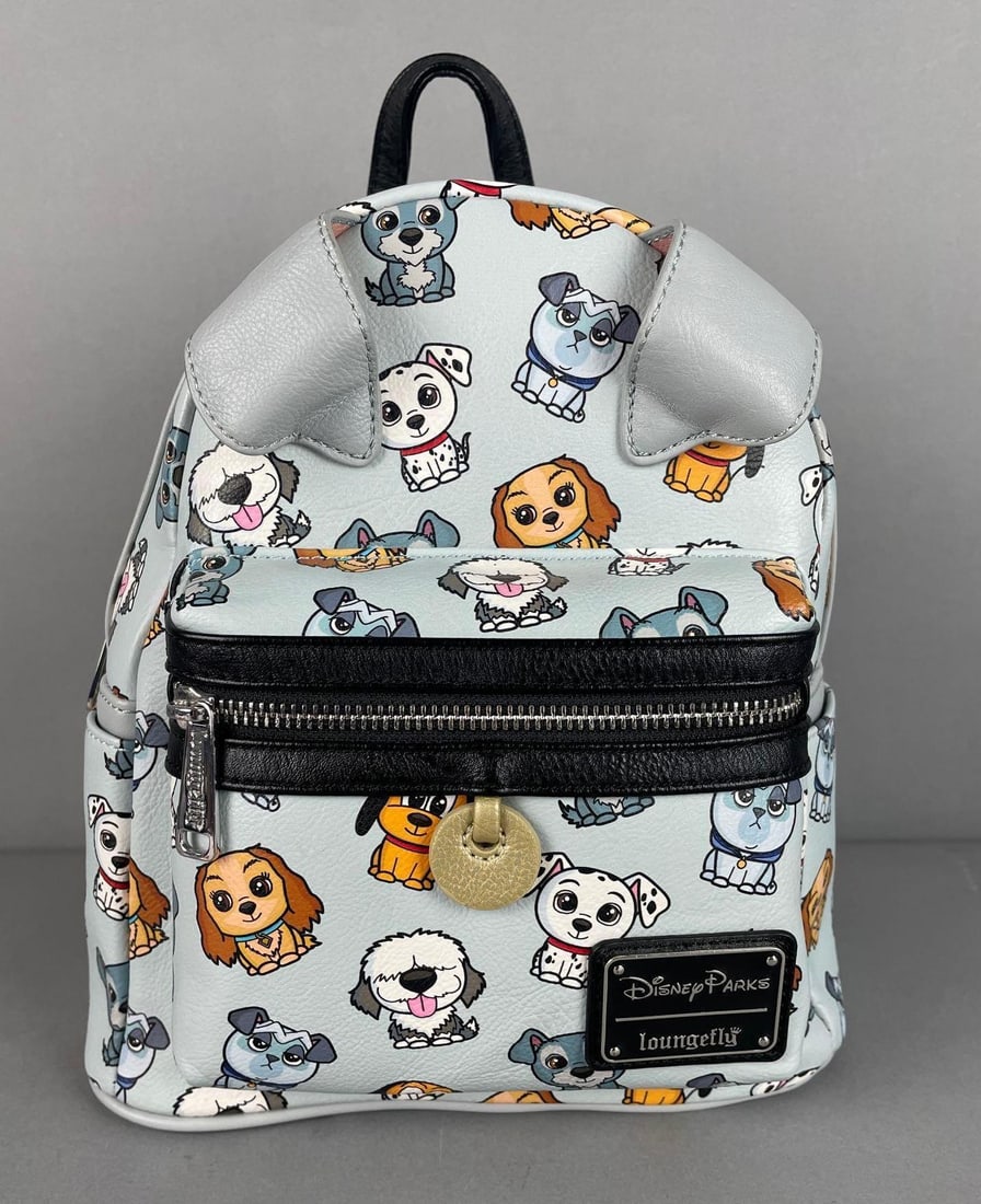 Loungefly Disney Dogs Mini Backpack: Measures 10 1/2" x 9" x 6"