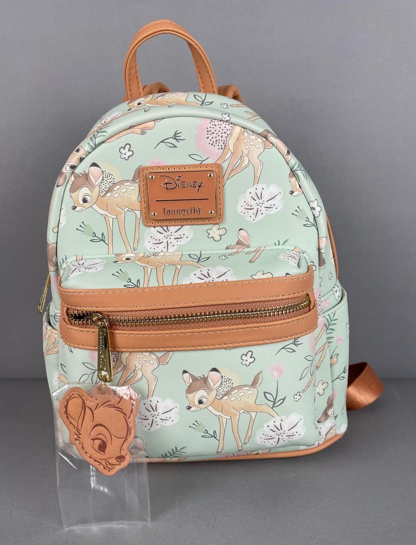 Loungefly Disney Bambi Mini Backpack: Measures 10 1/2" x 9" x 6"