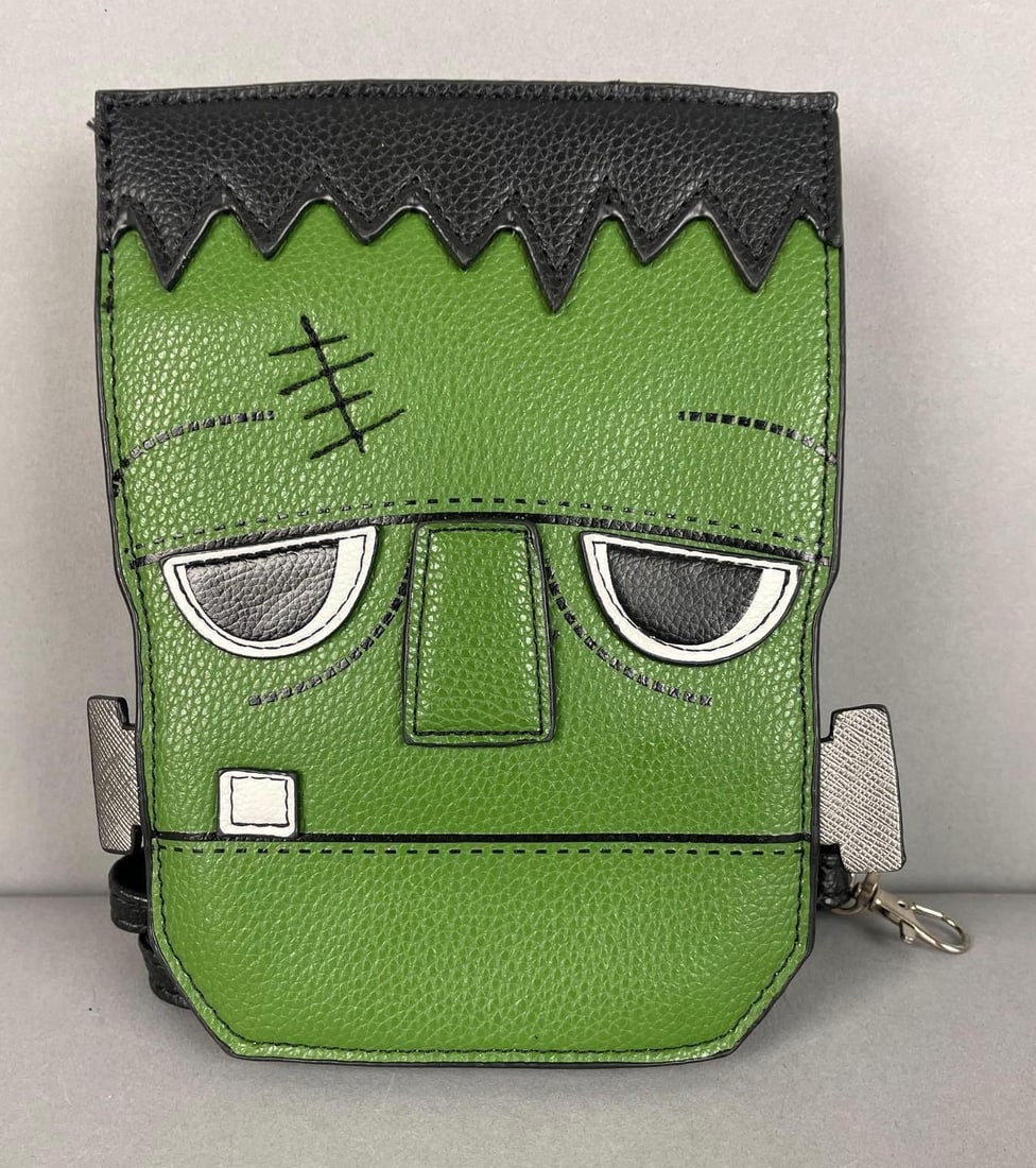 Sleepyville Critters Frankenstein's Monster Clutch Bag: With strap, measures 7 3/4" x 6 1/2"