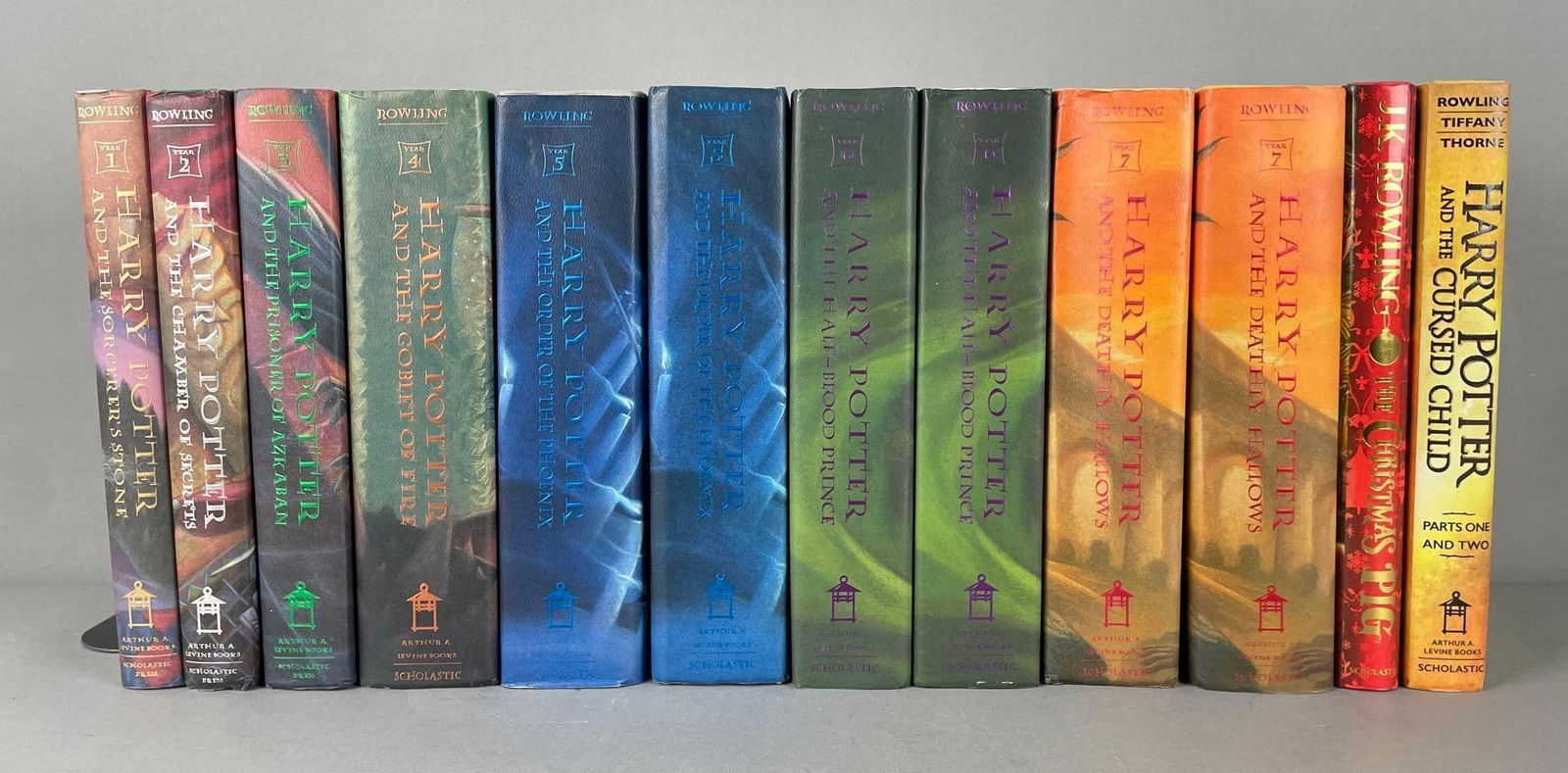 Group of Harry Potter Hardcover Books: J.K. Rowling , includes duplicates, the Christmas pig