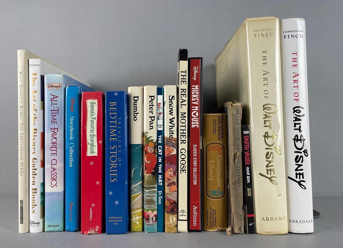 Group of Walt Disney Hardcover Children's Books and More: Includes Dr Seuss, Mickey Mouse, Santa's favorite storybook, largest measures 13 3/4" x 10 3/4"