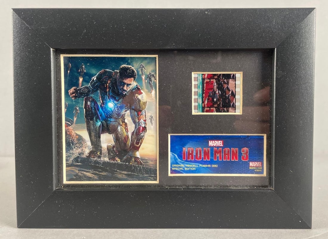 Special Edition Marvel Iron Man 3 Film Minicell: COA on back, frame measures 5 1/2" x 7 1/2"