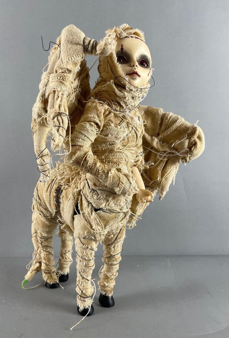 Pterocentaur Mummy Ball Jointed Doll: Possibly goodreau BJD, measures 15" tall