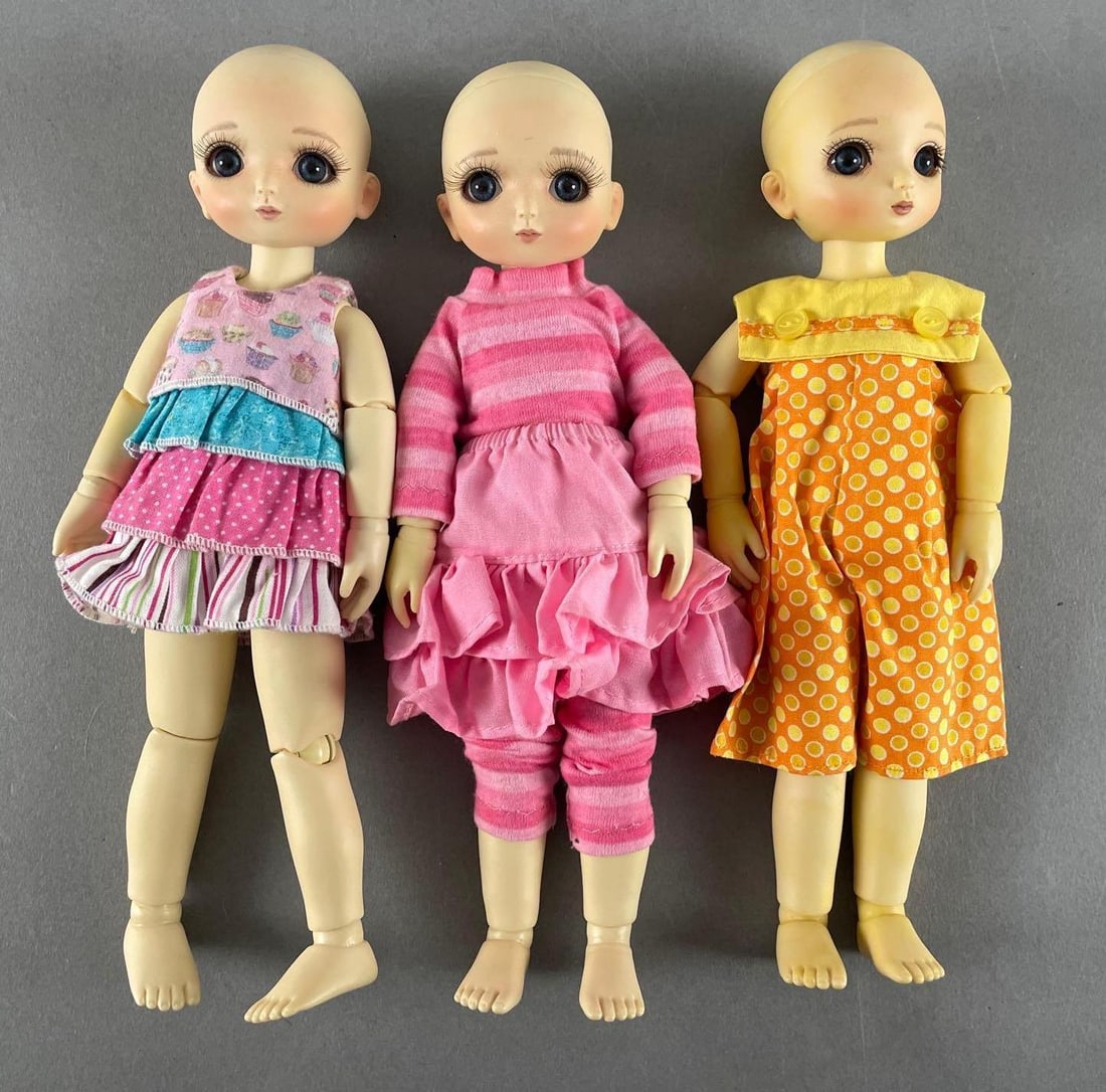 Group of Goodreau American Ball Jointed Dolls: NOS BJD, 9" tall