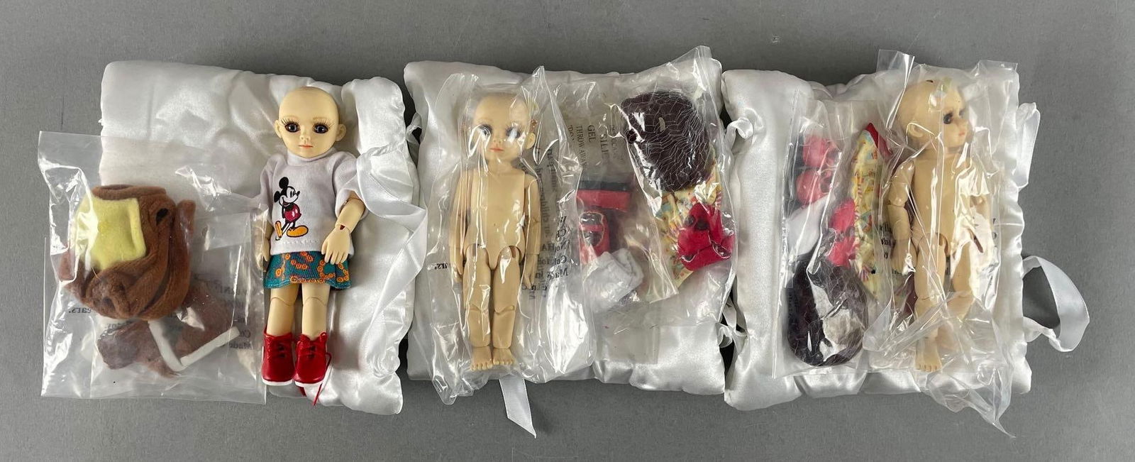 Group of Goodreau American Ball Jointed Dolls: NOS BJDs, measure 5 1/4"