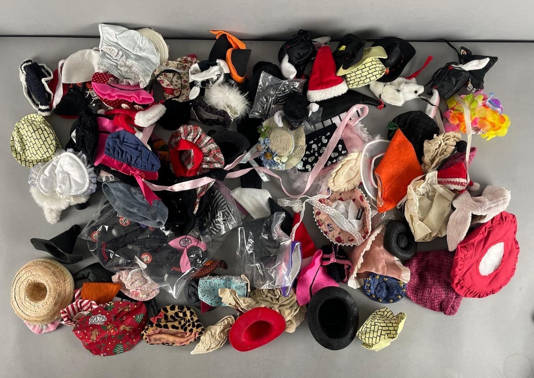 Group of Goodreau Ball Jointed Doll Hats: Includes Disney Mickey Mouse ears