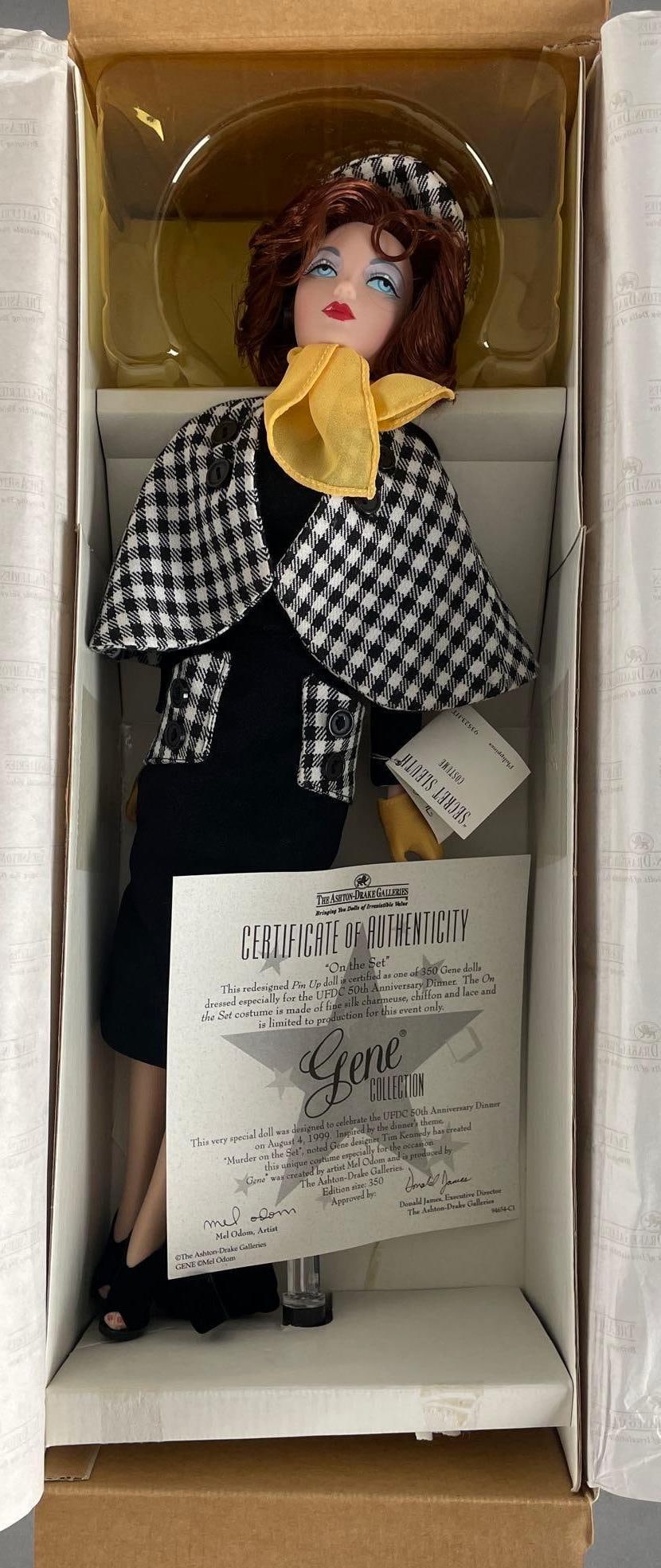 Ashton Drake Gene Collection On the Set Fashion Doll: Limited edition of 350, Mel Odom signed box, UFDC 50th anniversary