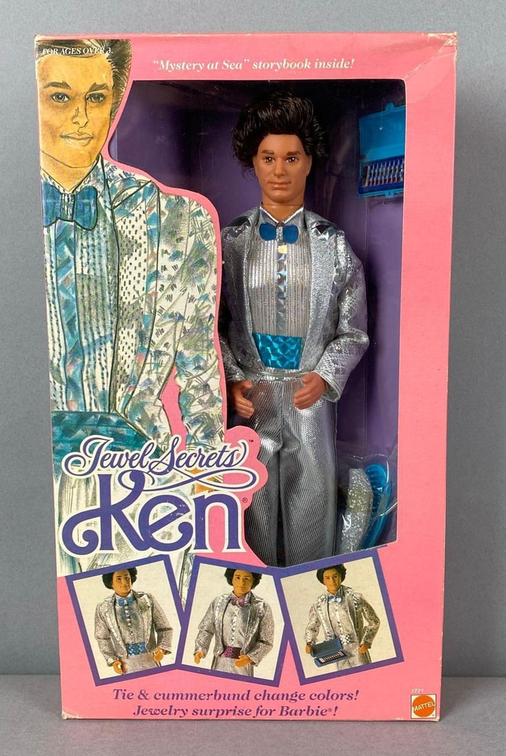 1986 Mattel Ken Jewel Secrets Fashion Doll: Sealed in original packaging