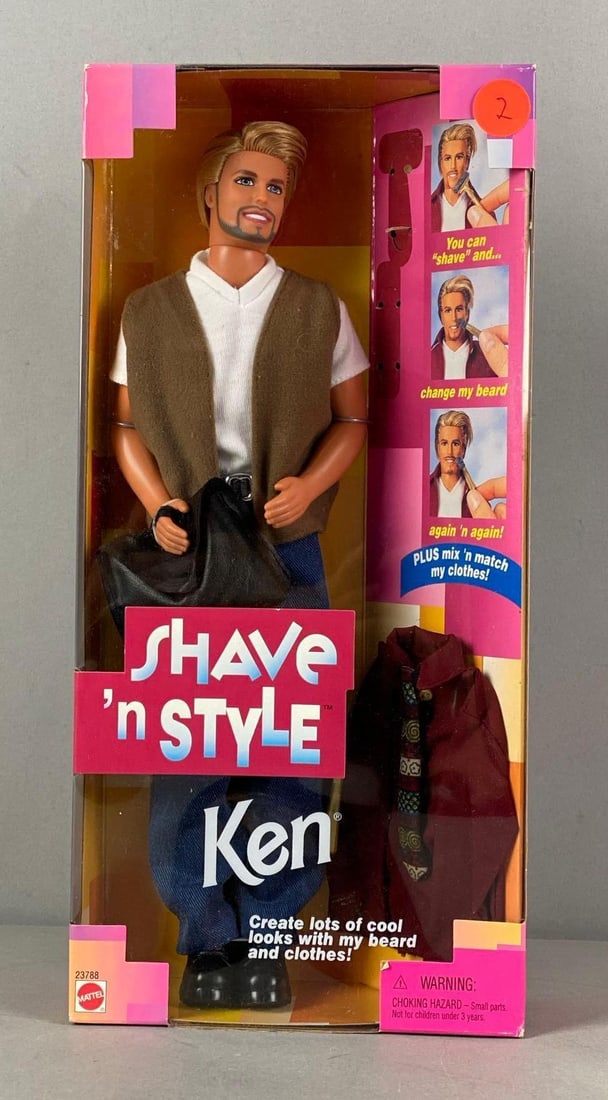 1999 Mattel Shave n Styler Ken Fashion Doll: Like new in box