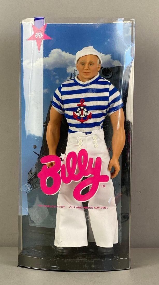 1996 Totem Billy Gay Sailor Adult Doll: In original box, doll measures 12 1/2” H