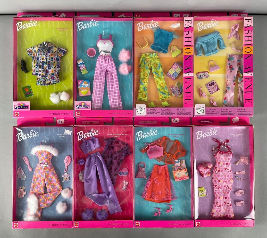 Group of Mattel Barbie Fashion Avenue Clothing: New in original packaging