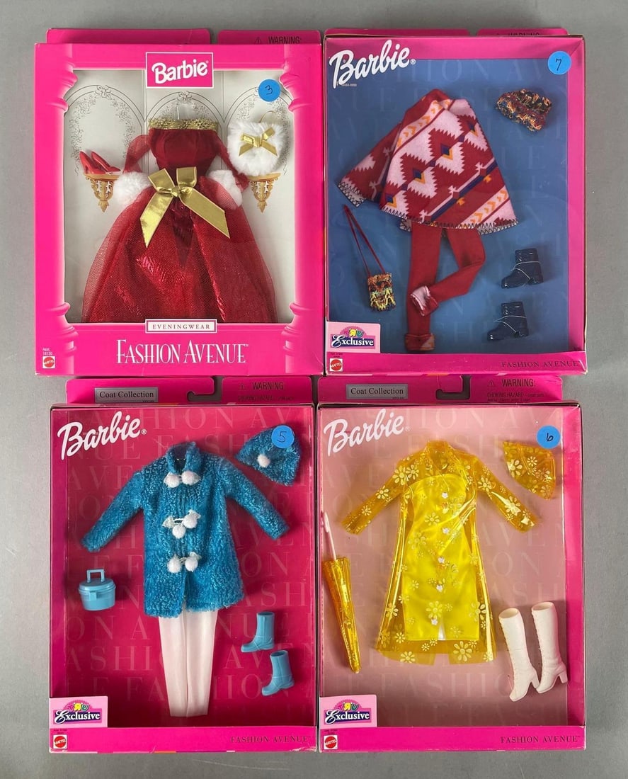 Group of Mattel Barbie Fashion Avenue Clothing: New in original packaging