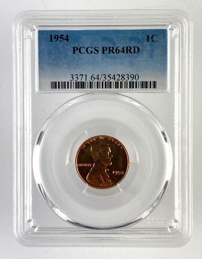 1954 US Lincoln Wheat Penny PCGS Graded PR64: 1954 US Lincoln Wheat Penny PCGS Graded PR64