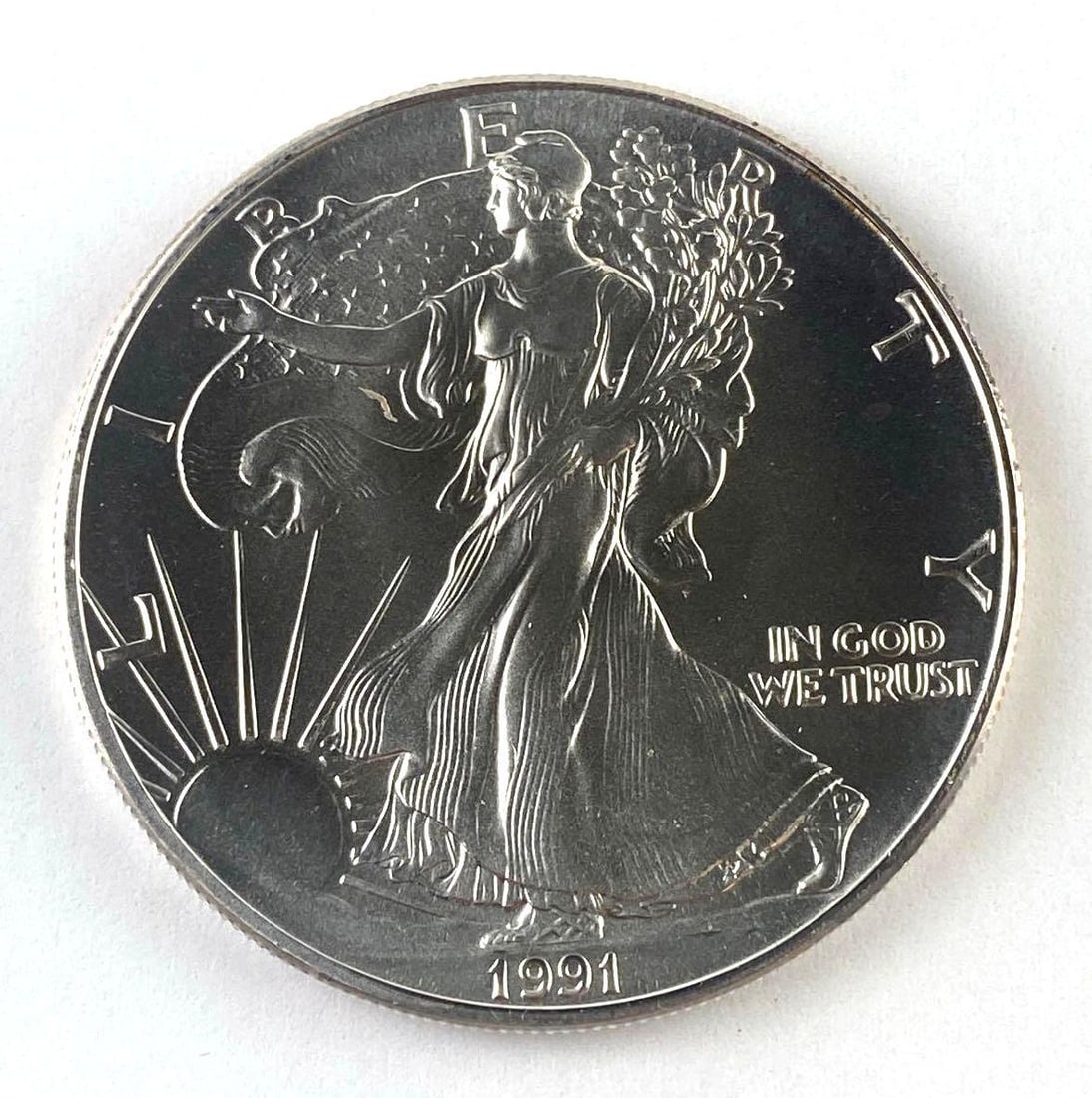 1991 US 1 Oz American Silver Eagle (1 of 2)