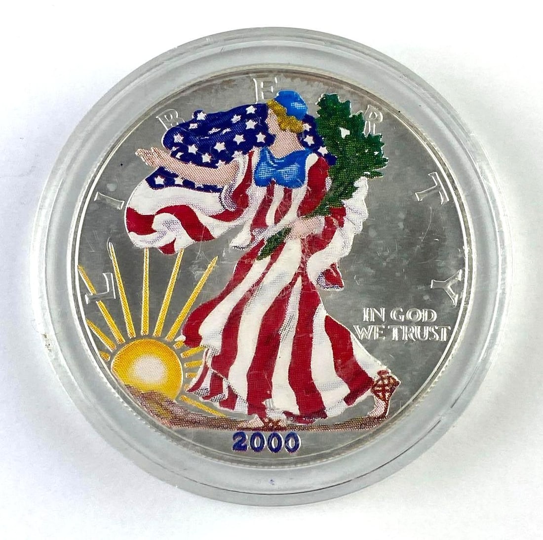2000 US 1 Oz American Silver Colorized Eagle: 2000 US 1 Oz American Silver Colorized Eagle