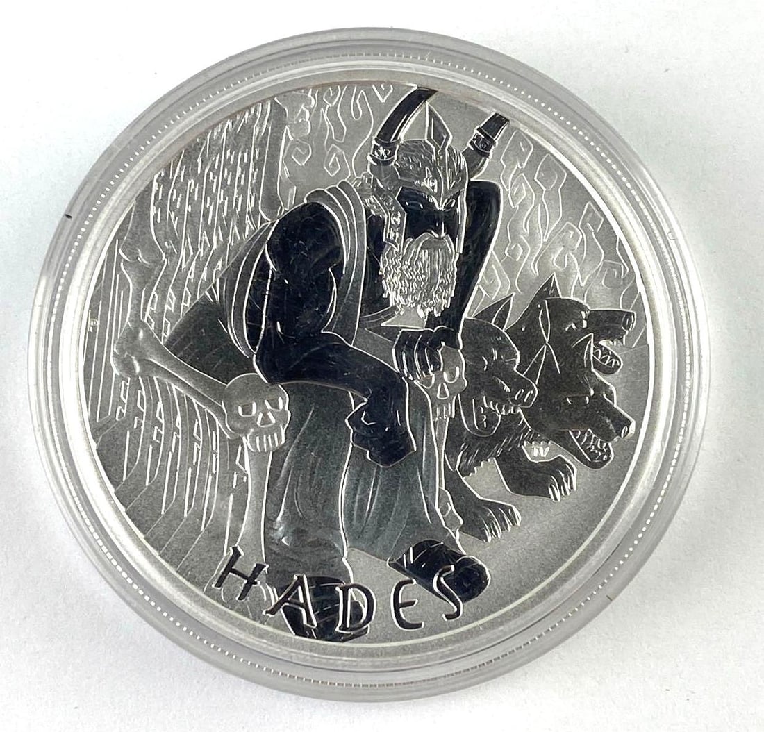 2021 Hades 1 Oz .9999 Fine Silver Queen Elizabeth Round: 2021 Hades 1 Oz .9999 Fine Silver Queen Elizabeth Round