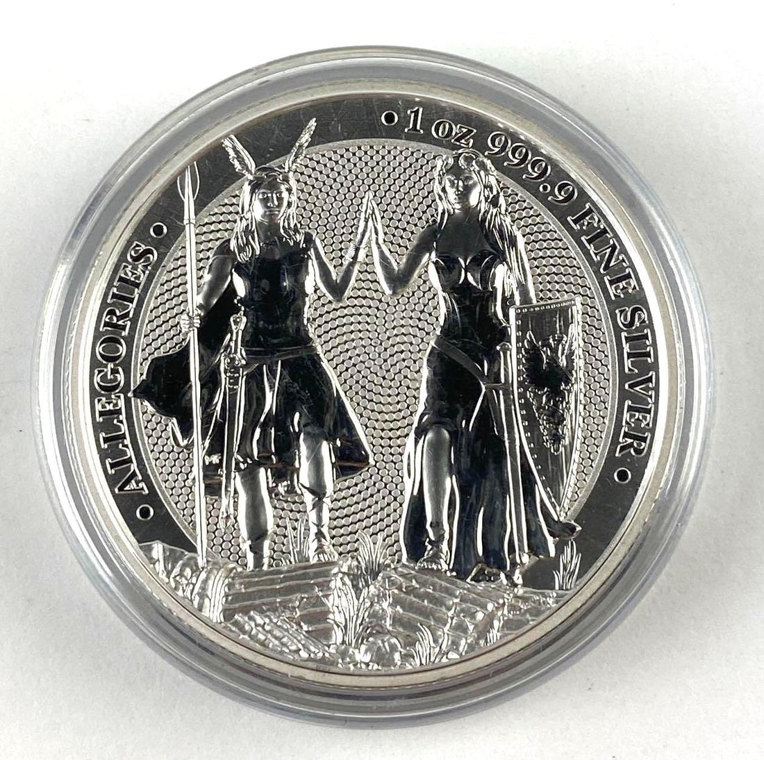 2023 The Germania Mint 1 Oz .9999 Fine Silver The Allegories Round: 2023 The Germania Mint 1 Oz .9999 Fine Silver The Allegories Round