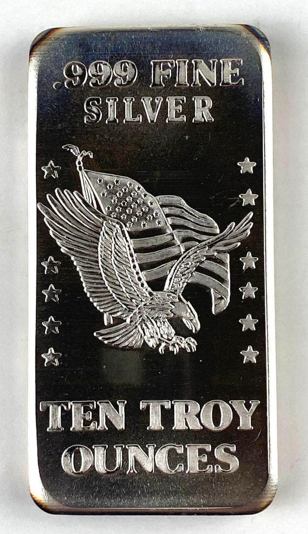 1981 US Assay Office 10 Oz .999 Fine Silver San Francisco Ingot/ Bar: 1981 US Assay Office 10 Oz .999 Fine Silver San Francisco Ingot/ Bar