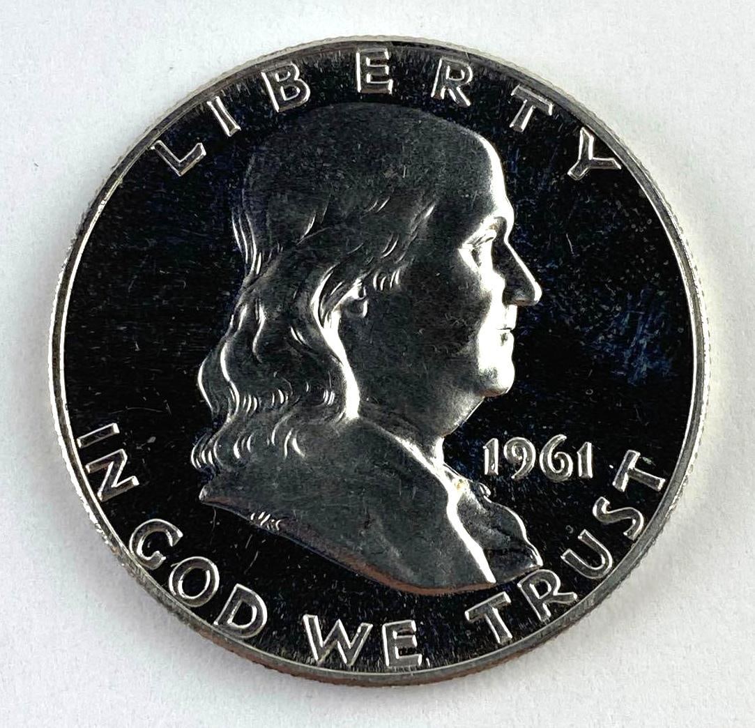 1961 US Franklin Silver Half Dollar (1 of 2)