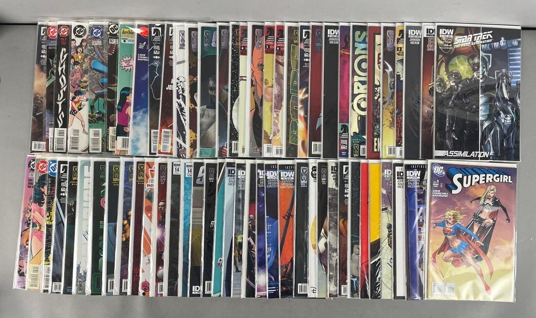 Group of DC / Dark Horse / IDW Comic Books: Includes Wonder Woman, Star Trek, Star Wars, and more. Bagged and boarded