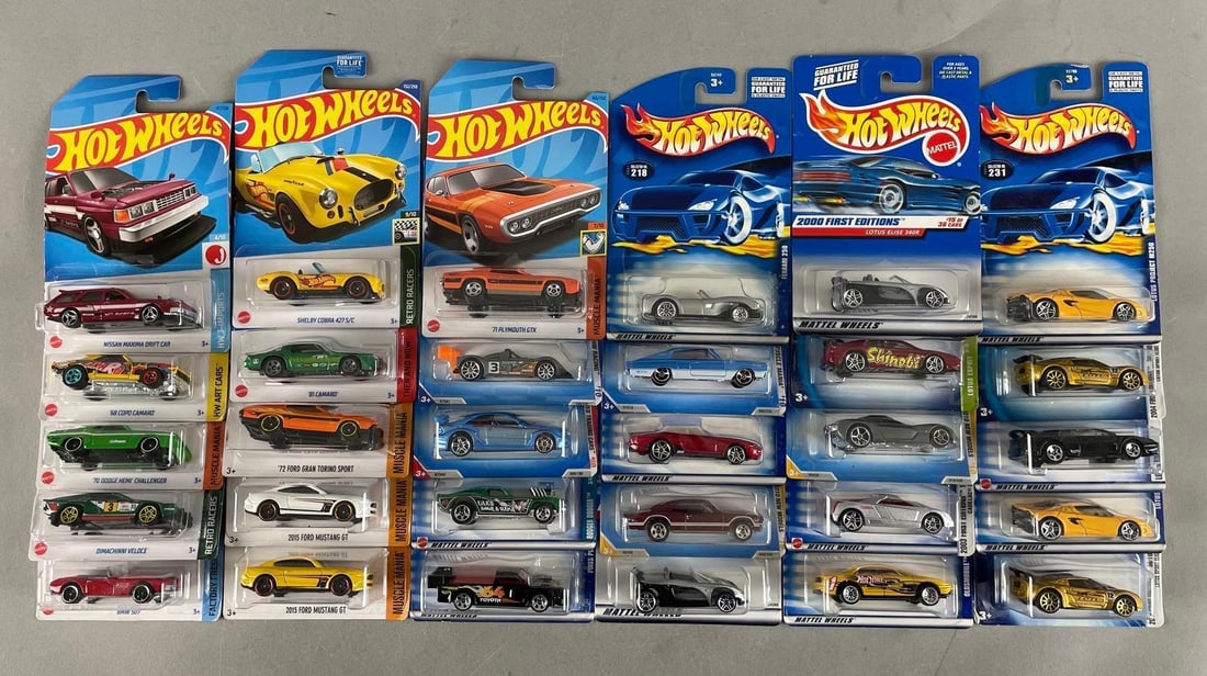 Group of Mattel Hot Wheels Die-Cast Vehicles: Includes ford mustang gt, lotus esprit