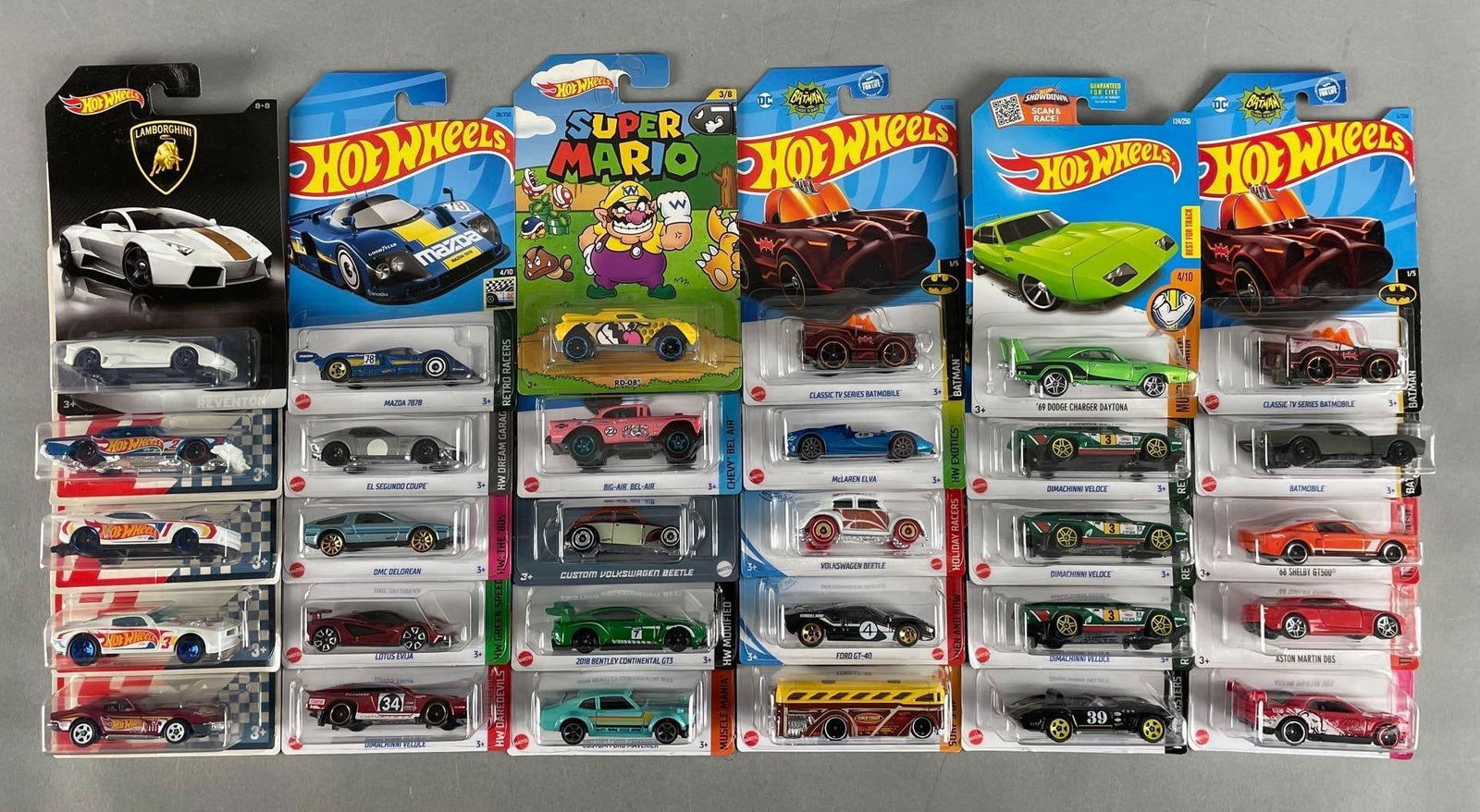 Group of Mattel Hot Wheels Die-Cast Vehicles: Includes Batman Batmobile, ford maverick